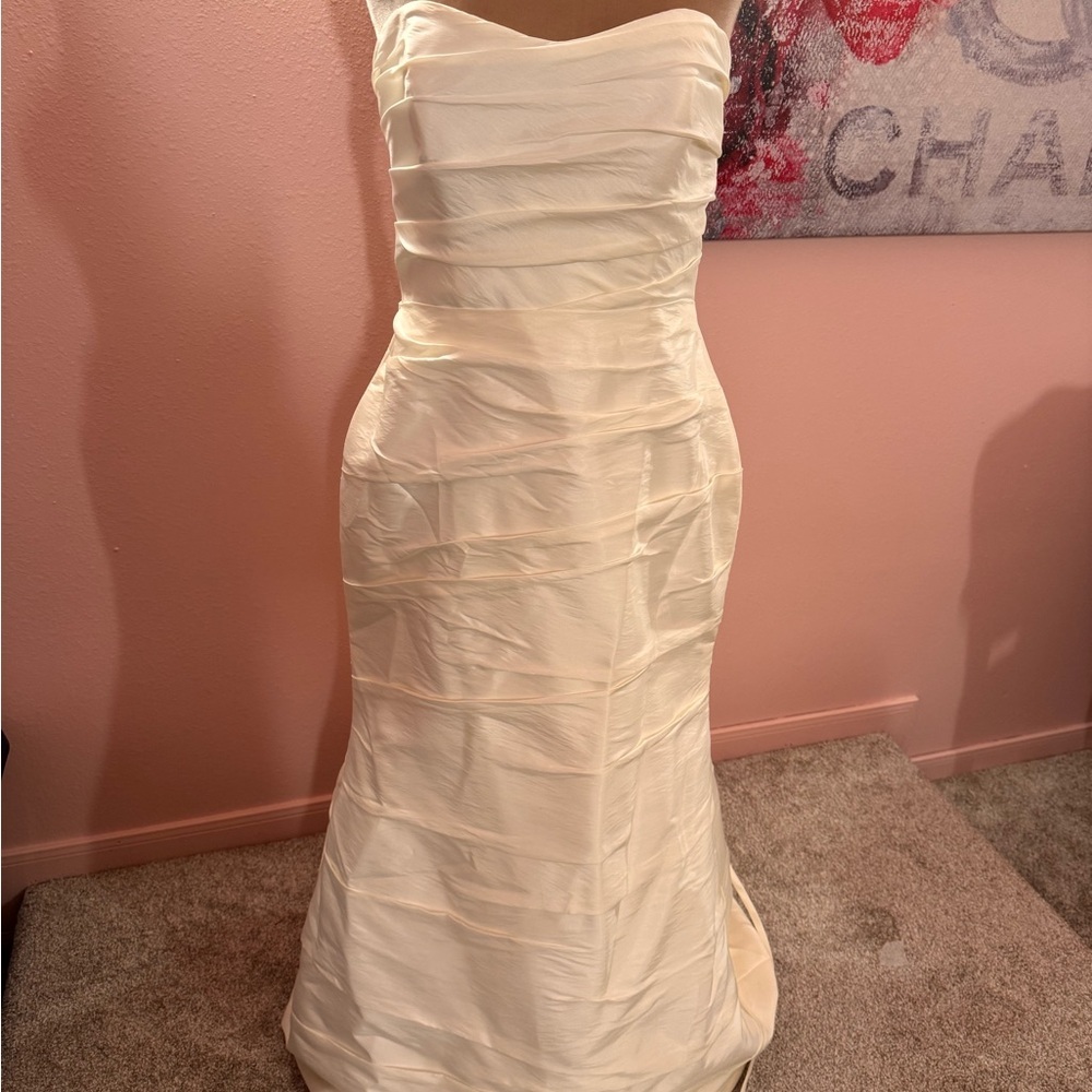 Alfred Angelo Strapless Cream Gown